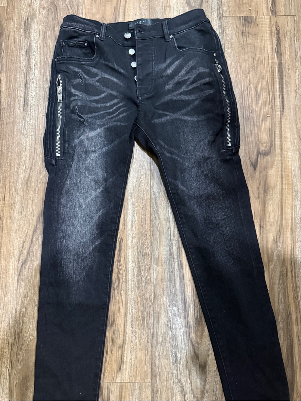 Amiri Half Track Aged Black Men's Skinny Fit size 28
